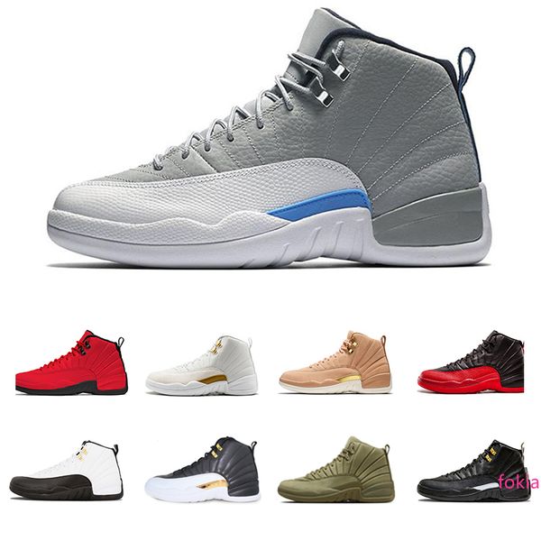 

new man designer shoe 12 12s bulls vachetta basketball shoes playoffs the master mens sports sneakers french blue college athletic sneaker