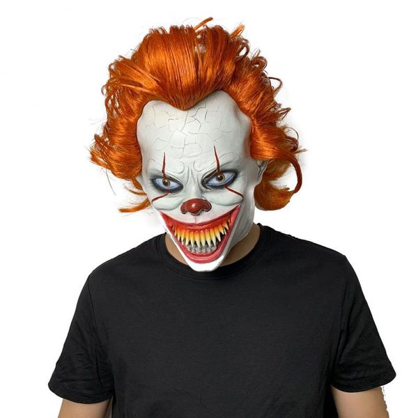 

террор joker маска клоун возвращение хэллоуин маска душа перемешивание длинные кровопролитие волос клоун латекс маска costplay партия маска