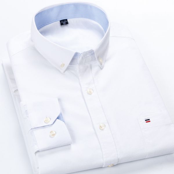 

plus size men dress oxford shirt casual shirts cotton 100% big and tall solid business long sleeved camisa social masculina, White;black