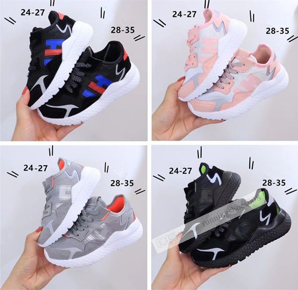 

дети nite jogger кроссовки детского спорта кроссовок больших мальчиков кроссовок девочки zapatos 3m бегун обувь дети подарок 24-35, White;red