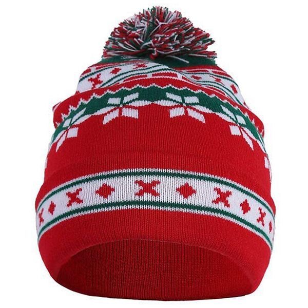 

winter men women cute christmas snowflake beanie hat knitted ski cap autumn winter santa snowflake knitted sweater hat creativ, Blue;gray