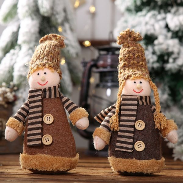 

lovely christmas knitted dolls xmas tree hanging pendant home holiday figurines ornaments decorations adornos de navidad kerst