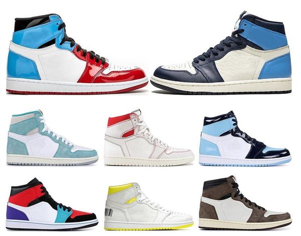 

new 1 high og bred toe chicago basketball shoes spiderman unc mens homage to home royal blue men kid sneakers trainers sz 7y-13us, Black