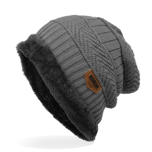 

men's labeling knitted hats fibres wool caps winter 6 colors choic 24*29cm