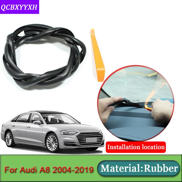 

car-styling for a8 2004-2019 rubber anti-noise soundproof dustproof car dashboard windshield sealing strips car accessories