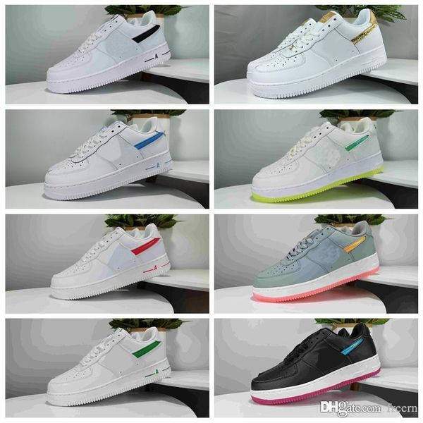 

naf1lh 2020 forces 1 men women low cut one shoes white black dunk skateboarding shoes classic af fly designer knit air casual sneakers