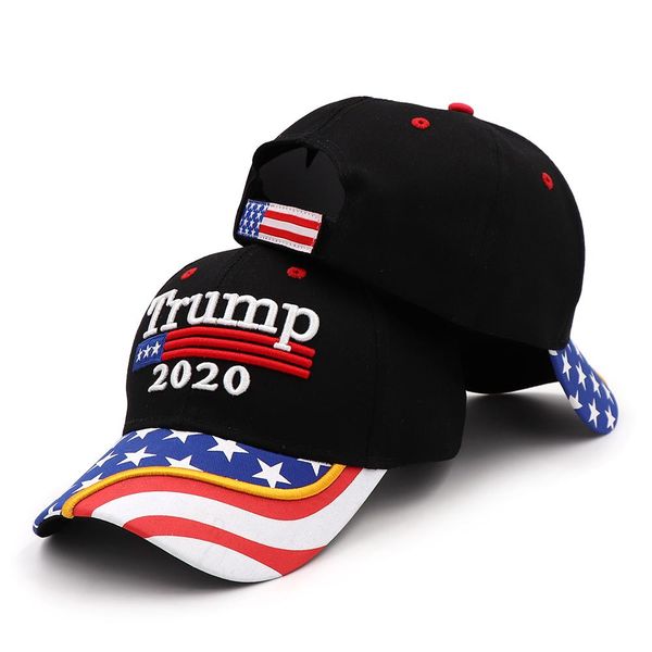 

smolder]new arrival real donald trump 2020 hat keep america great snapback cap embroidery usa flag re-election baseball cap jcigy, Black;white