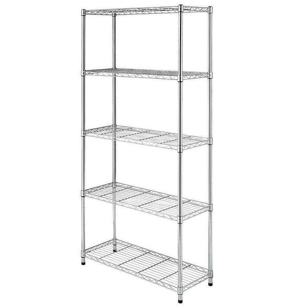 

5 layer wire shelving rack metal shelf adjustable utility kitchen storage