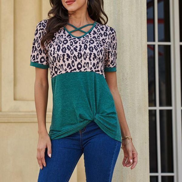 

funny t shirt women gradient patchwork short sleeve t-shirt round neck casual vogue tshirts tee female camisas mujer, White