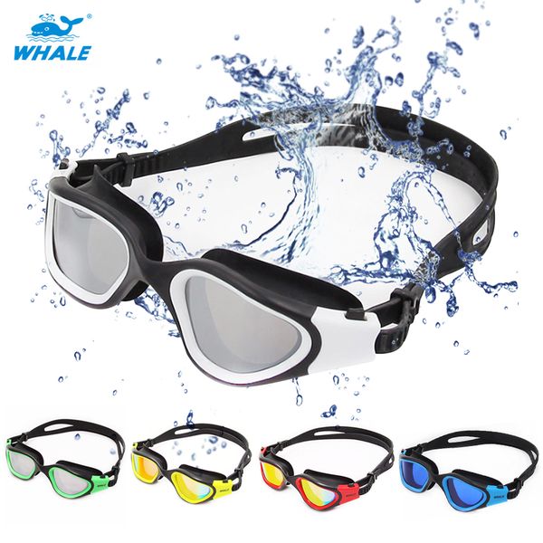 

water glasses professional swimming goggles adults waterproof swim uv anti fog adjustable glasses oculos espelhado pool eyewear
