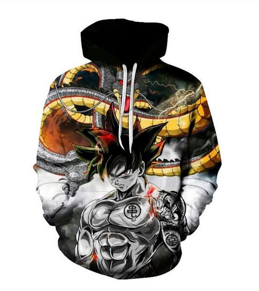 

wholesale-new fashion cool sweatshirt hoodies 3d print mens womens casual goku style streetwear clothes xlr0175, Black