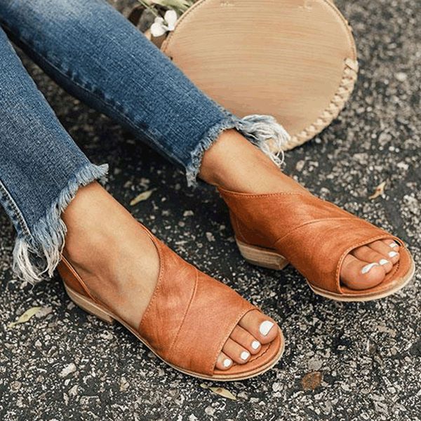

xnhn summer women leopard sandals cover heel shoes female peep toe sandals low heel suede retro comfortable casual shoes, Black