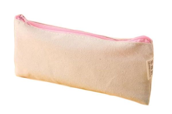 

selling 20.5*8.5cm diy white canvas blank plain zipper pencil pen bags stationery cases clutch organizer bag gift storage pouch