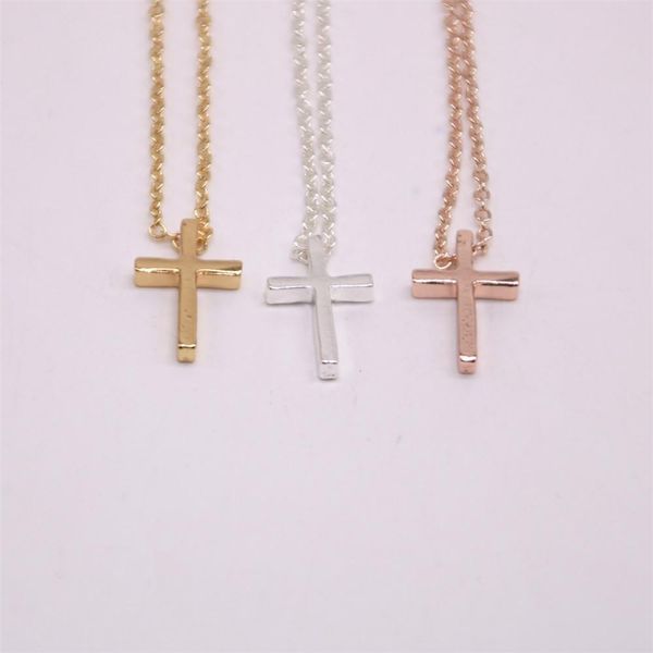 

copper pendant necklaces latest elements little cross pendant necklace for girls wholesale plated necklace gift to women, Silver