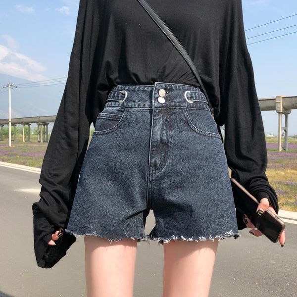 

new korean denim shorts plus size feminino high waisted jean shorts summer casual kr tkie spodenki damskie femeninos