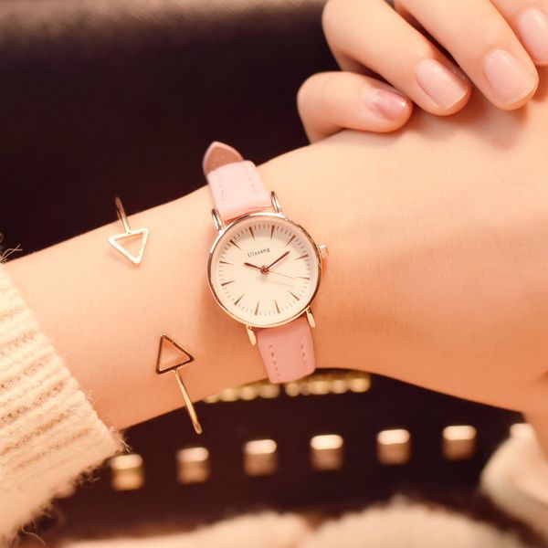 

simple small dial women dress watch luxury women's fashion quartz watches ulzzang popular brand wild ladies wristwatches gifts, Slivery;brown