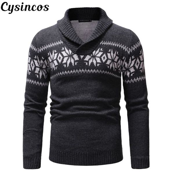 

cysincos 2019 fashion male print sweater men v neck long sleeve pullover casual patchwork pull homme knitted slim fit homme, White;black