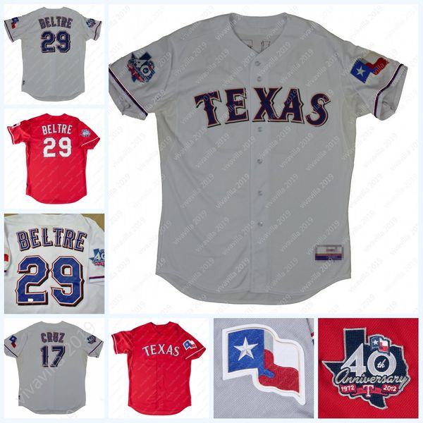 

Custom Adrian Beltre Jersey Lot Detail 2012 Adrian Beltre Texas Game #17 Cruz Used Rangers Jersey Mens stitch S-3XL