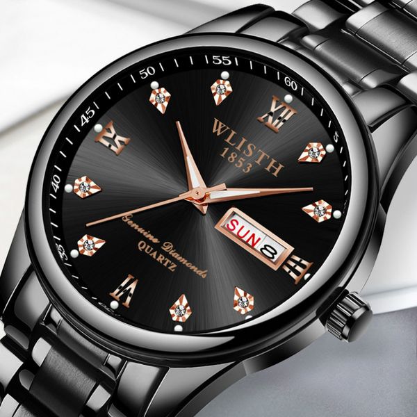 

2019 fashion style watches men watches mens quartz-watch casual business clock week date relogio masculion for gift, Slivery;brown