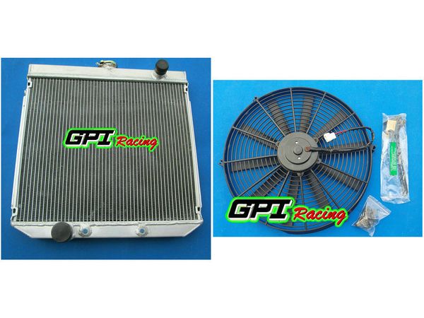 

aluminum radiator + fan for for falcon fairlane xy xw 302 6cyl 69-72 auto/manual