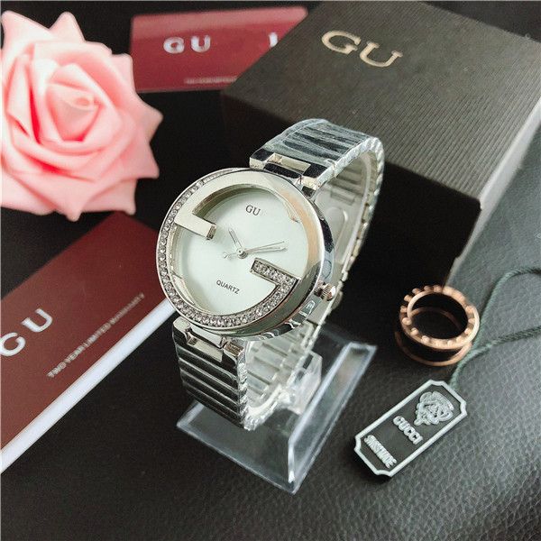 

ins 35.3mm movement watches with box womens luxury designer watches fashion quartz watch, Slivery;black