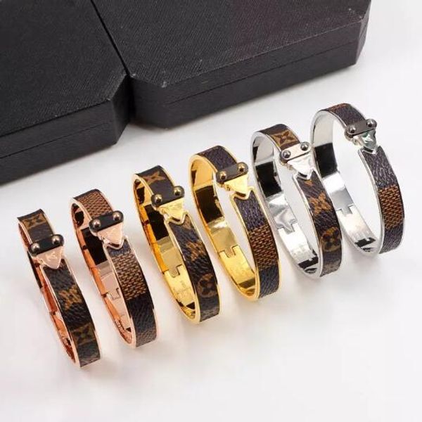 

new arrival l brand designer bracelet for women ladies titanium steel fashion bracelet with 3 colors luxury jewelry ing, Black