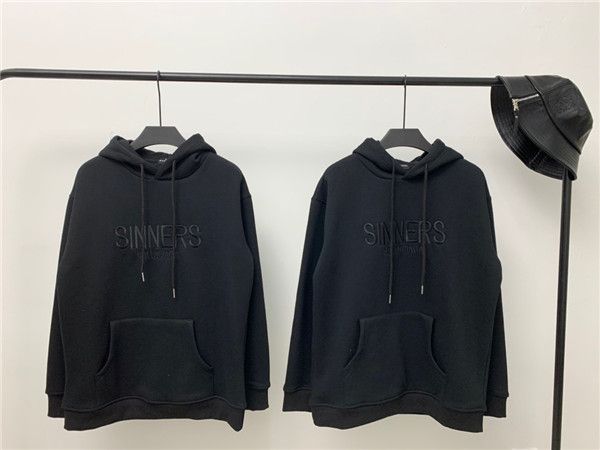 

19ss luxurious brands design bb sinners embroiderd sweater pullover hoodies men women streetwear sweatshirt outdoor shirts, Gray;blue
