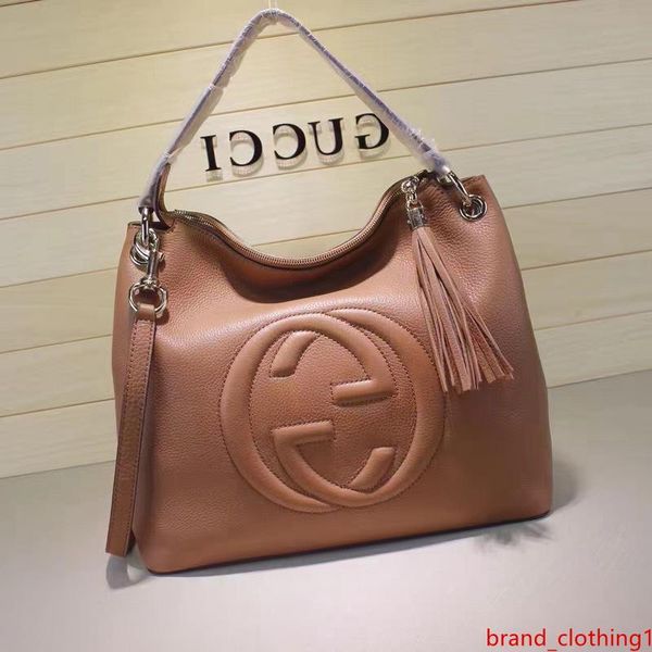 

design letter embossing handbag tassel shopping tote bag women genuine leather 408825 xl travel bag