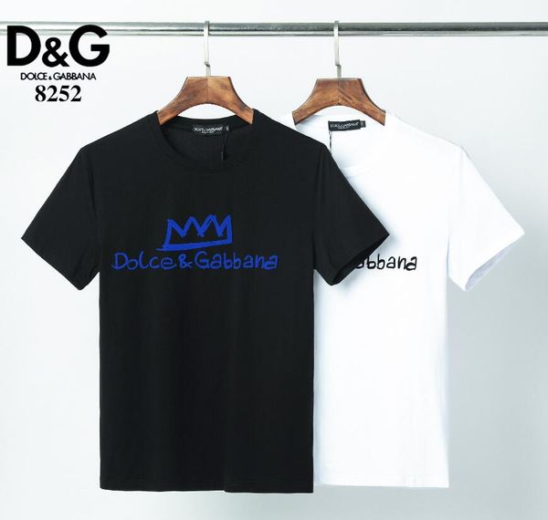 

2020 ss luxury men t-shirt casual o-neck men's t-shirt fashion summer brand short sleeve men's clothing gg117, White;black