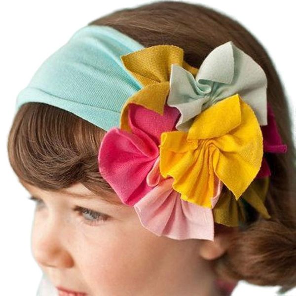

new 2pcs/3pcs kids girls headbands cute donuts knot turban headwear todder baby headband hair band, Slivery;white