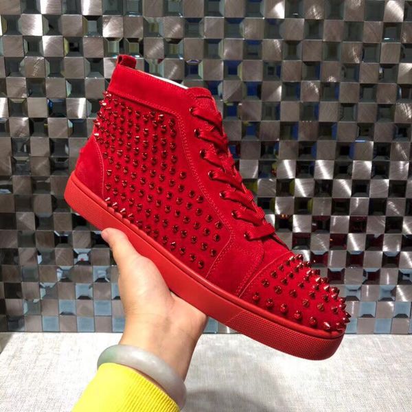 mens studded high top sneakers