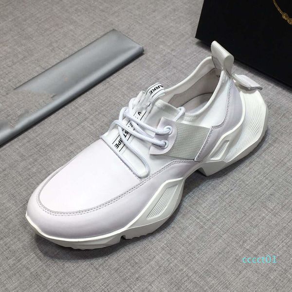 

luxury designer sneaker platform trainers suede calfskin shoes mens womens leisure genuine leather fashion mixed color with box ct01, Black