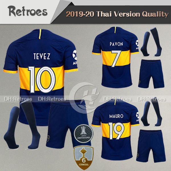 

19 20 boca juniors jerseys home away uniform 2019 2020 boca juniors gago osvaldo carlitos perez de rossi sports football shirt kits, Black;yellow