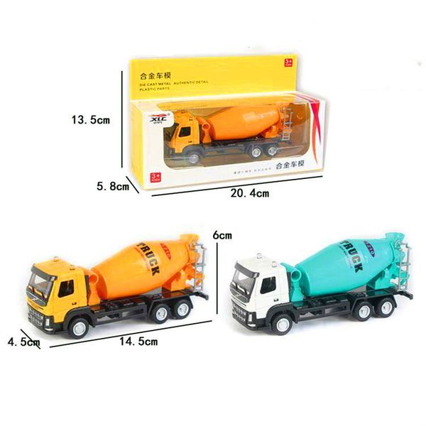 

1:50 alloy sliding concrete concrete city sanitation truck bucket model toy