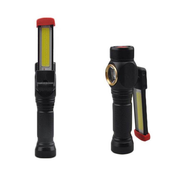 

star soldier cob+led bottom magnet adsorbent can portable fold usb charge automobile maintenance worker work household lamp