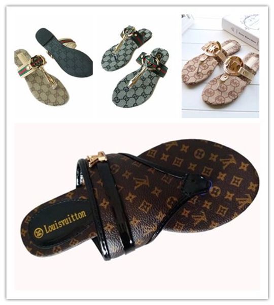 

Женские сандалии Slide Летняя мода Широкие плоские скользкие с толстыми сандалиями