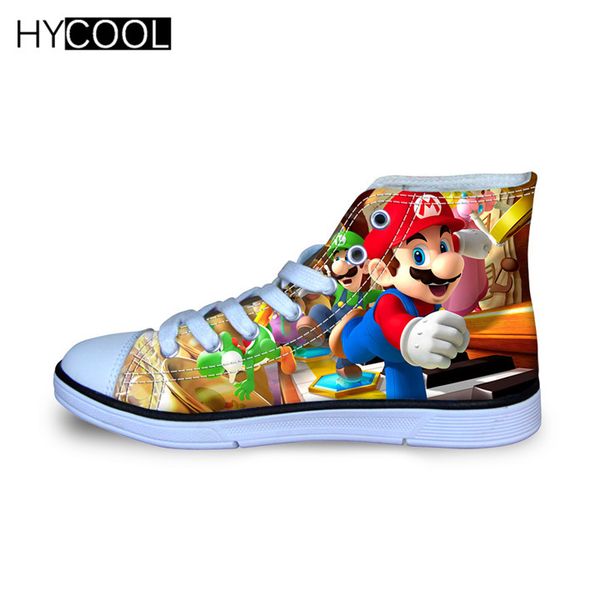 

hycool anime super mario kids sneakers japanese cartoon sport shoes for kids children's breathable canvas shoes walking