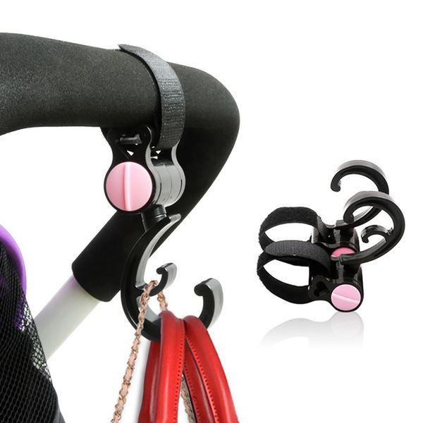 

2pcs stroller hook baby stroller accessories multifunctional 360 strap bag hanger grip accessories mother convenience tool
