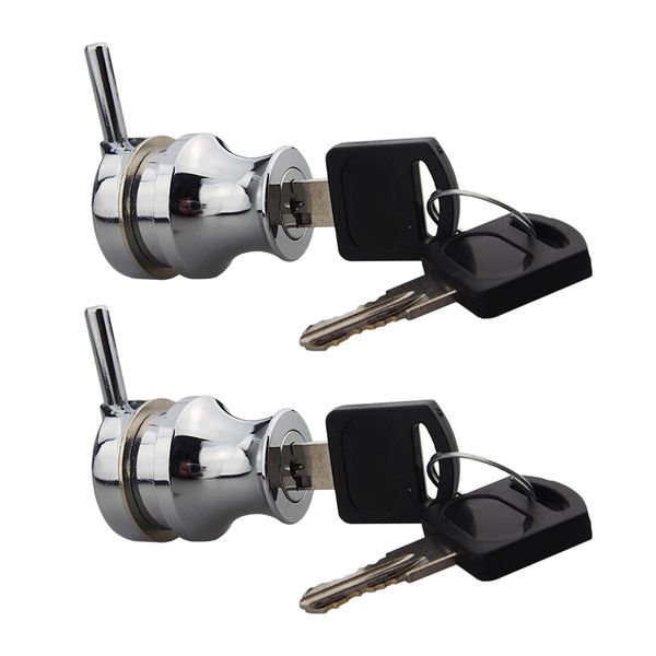 

2x simple glass door lock showcase lock door display lock cabinet