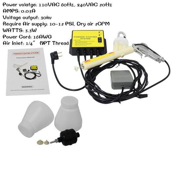 

110v/220v metal workpiece spray machine mini coating system pc02 electrostatic spray gun