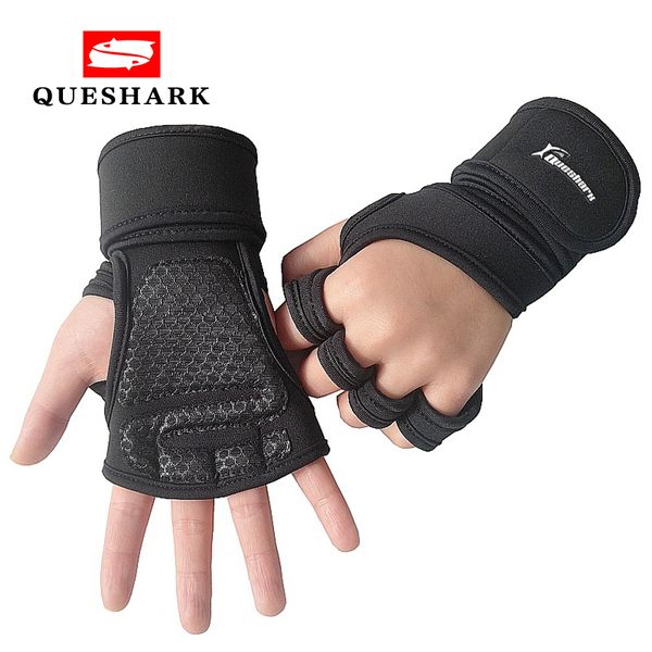 

men women adjustable wristband fitness weightlifting gloves anti-slip palm workout bodybuilding dumbbell barbell crossfit gloves