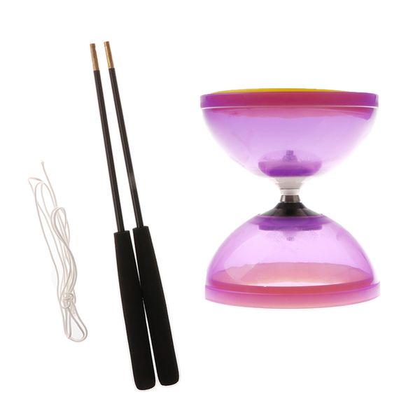 

diabolos chinese yoyo 1-bearing diabolo set with aluminum sticks and string