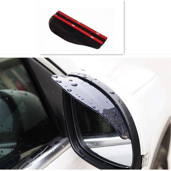 

2 pcs/lot pvc car rear view mirror sticker rain eyebrow weatherstrip auto mirror rain shield shade cover protector guard