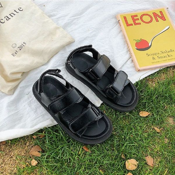 

sandals flats motion platform shoes women street s simple wild net red fairy wind women's, Black