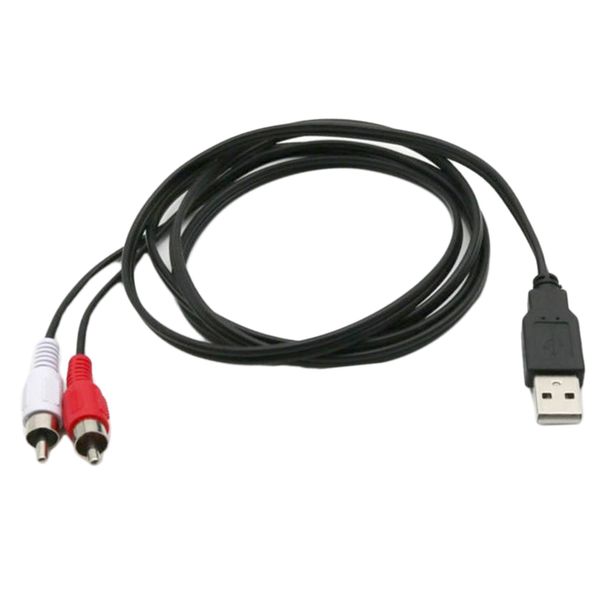

usb a male plug to 2 rca female av cable