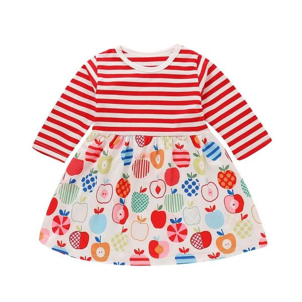 

children's fruit stripe clothes cute korean version wild clothes children's wear creative design gift for kids, Red;yellow