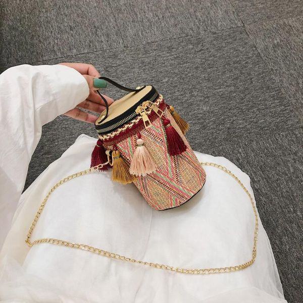 

2020 messenger large capacity handbag tassels bucket bags shoulder bag crossbody bags for women torebki damskie