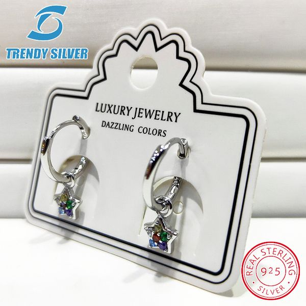 

crown cubic zircon stub earrings with stones for woman girl 925 sterling silver jewelry valentine's gift, Golden;silver