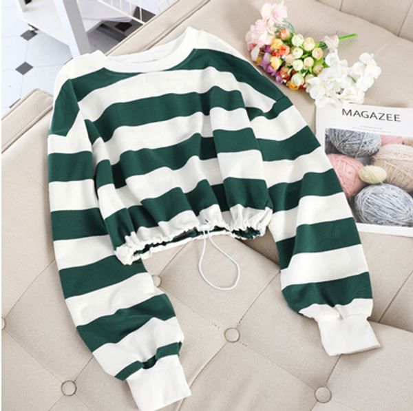 

women's patchwork striped lazy sweater lady autumn winter loose short sweater casual female new fashion pullover tb3103, White;black