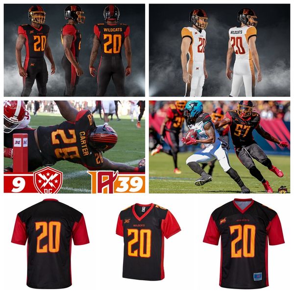 

xfl wildcats jerseys patrick vahe jersey shawn oakman saeed blacknall smallwood dequan hampton new mens football jerseys custom stitched, Black;red